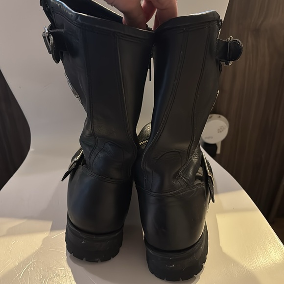 Harley Davidson zip up leather boots - Picture 2 of 5